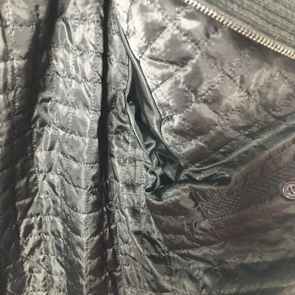 Kenneth Cole Jacket Mens Extra Large Gray Black Wool Blend Military Coat Lined - Picture 16 of 16